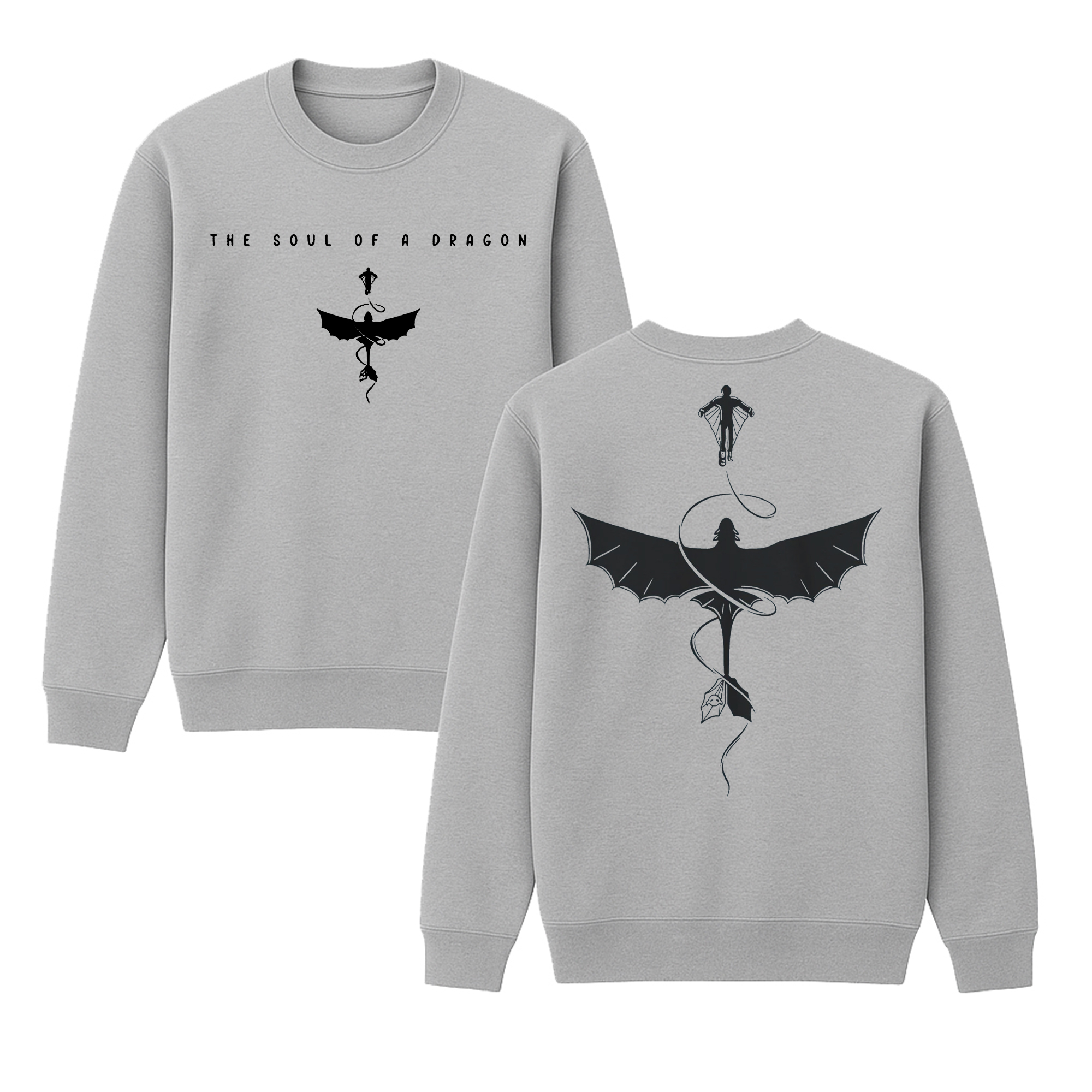 Toothless and Light Fury Dragon Couple Crewneck Sweatshirt