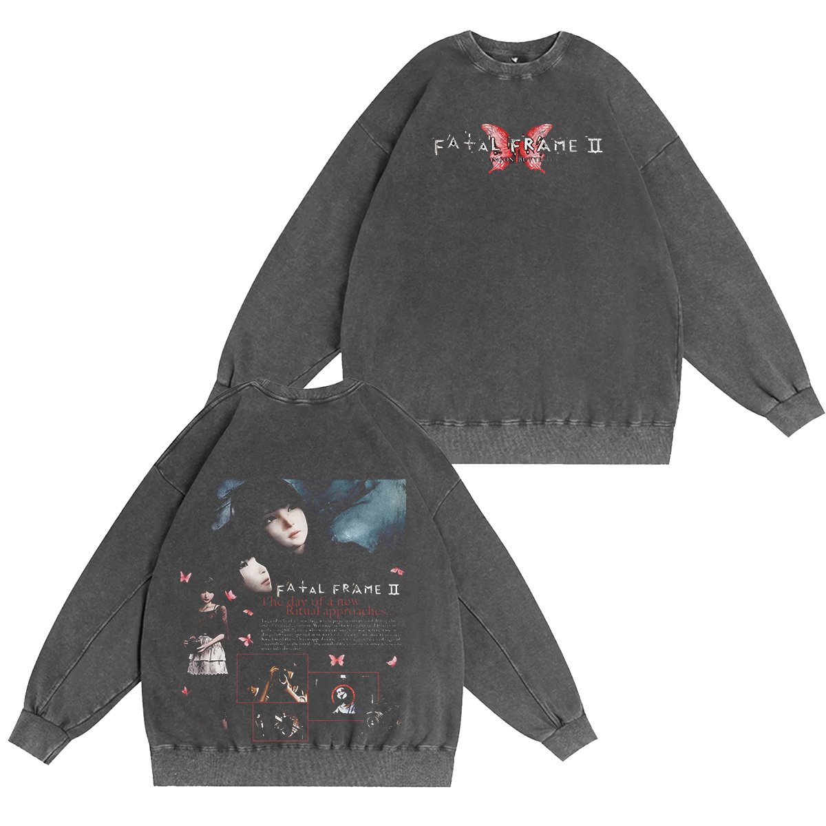 Fatal Frame II - Front and Back Washed T-shirt/Crewneck/Hoodie