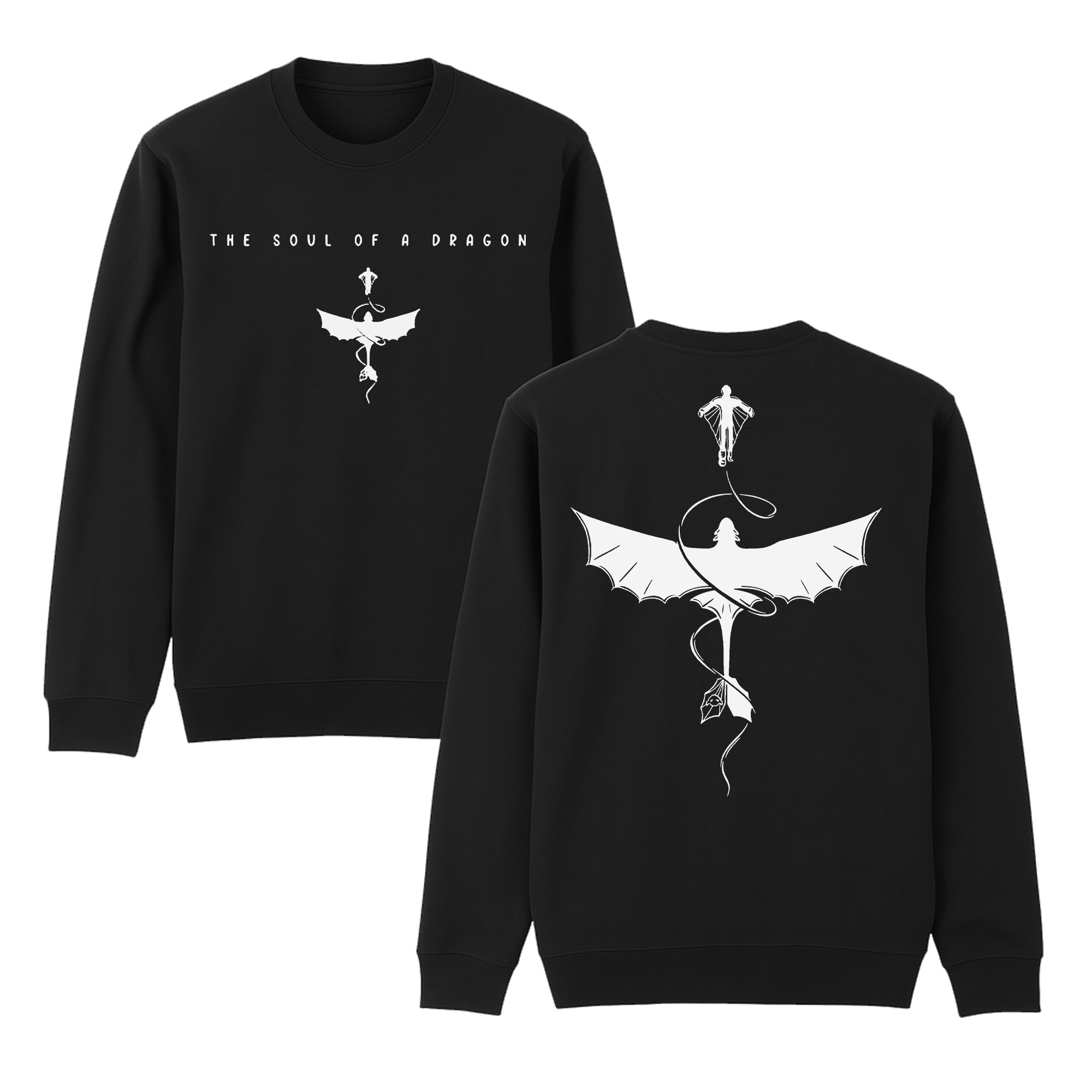 Toothless and Light Fury Dragon Couple Crewneck Sweatshirt