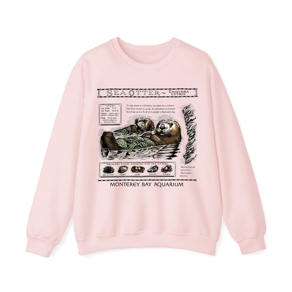 Sea Otters Monterey Bay Aquarium Crewneck Sweatshirt