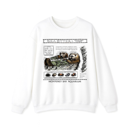 Sea Otters Monterey Bay Aquarium Crewneck Sweatshirt