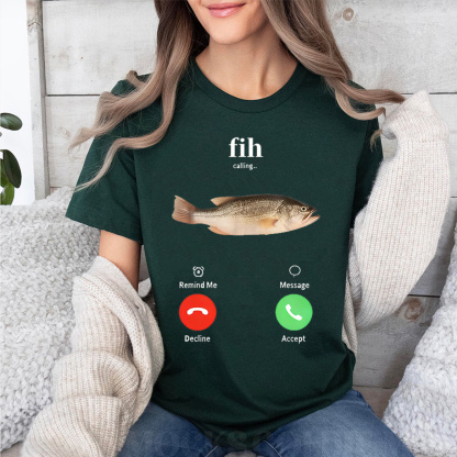 Fih Calling Remind me Message Decline Accept Phone Call Fish Tank Top Unisex Shirt/Crewneck/Hoodie