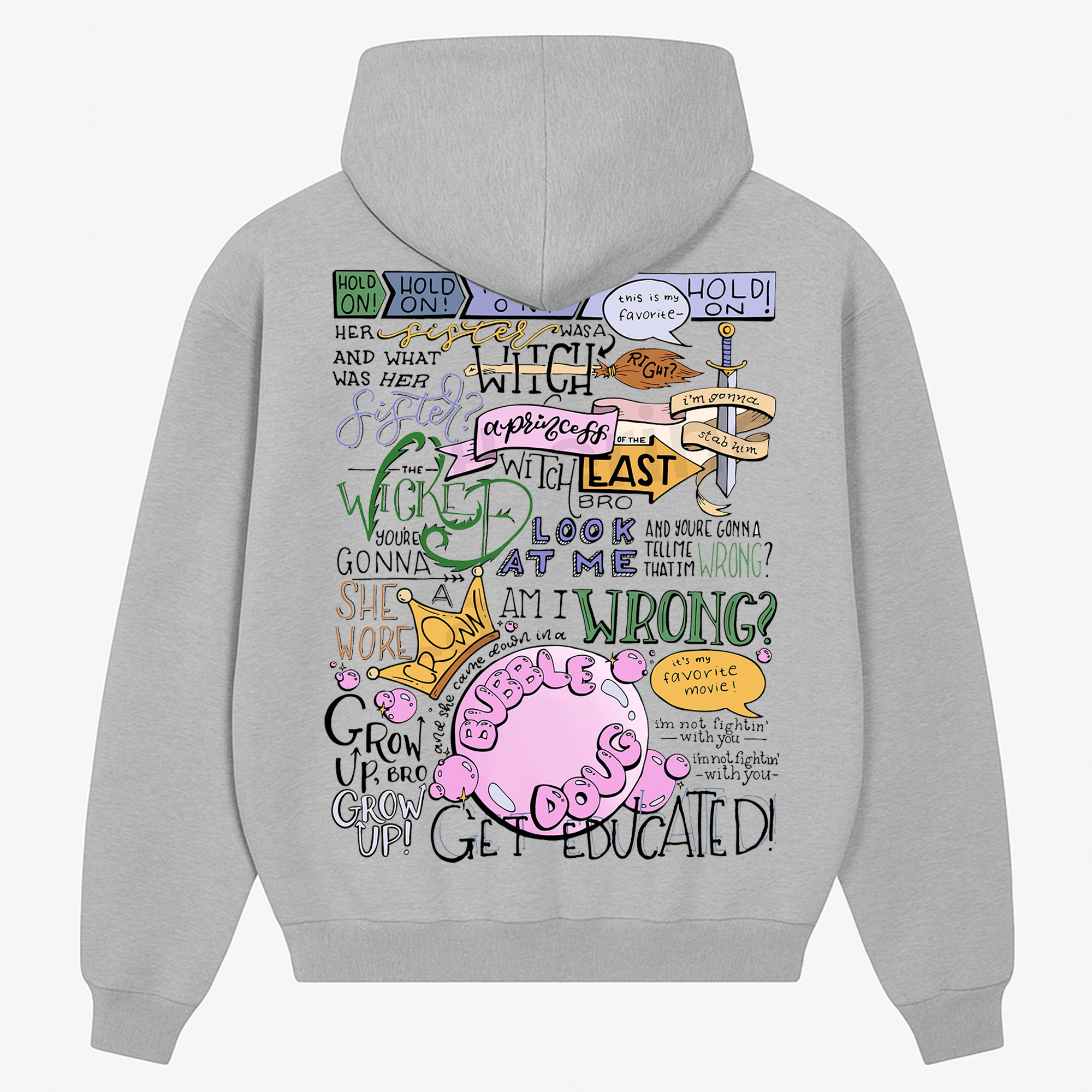 Wicked Witch of the East Bro Hand Lettered Hoodie