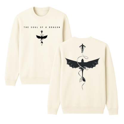 Toothless and Light Fury Dragon Couple Crewneck Sweatshirt