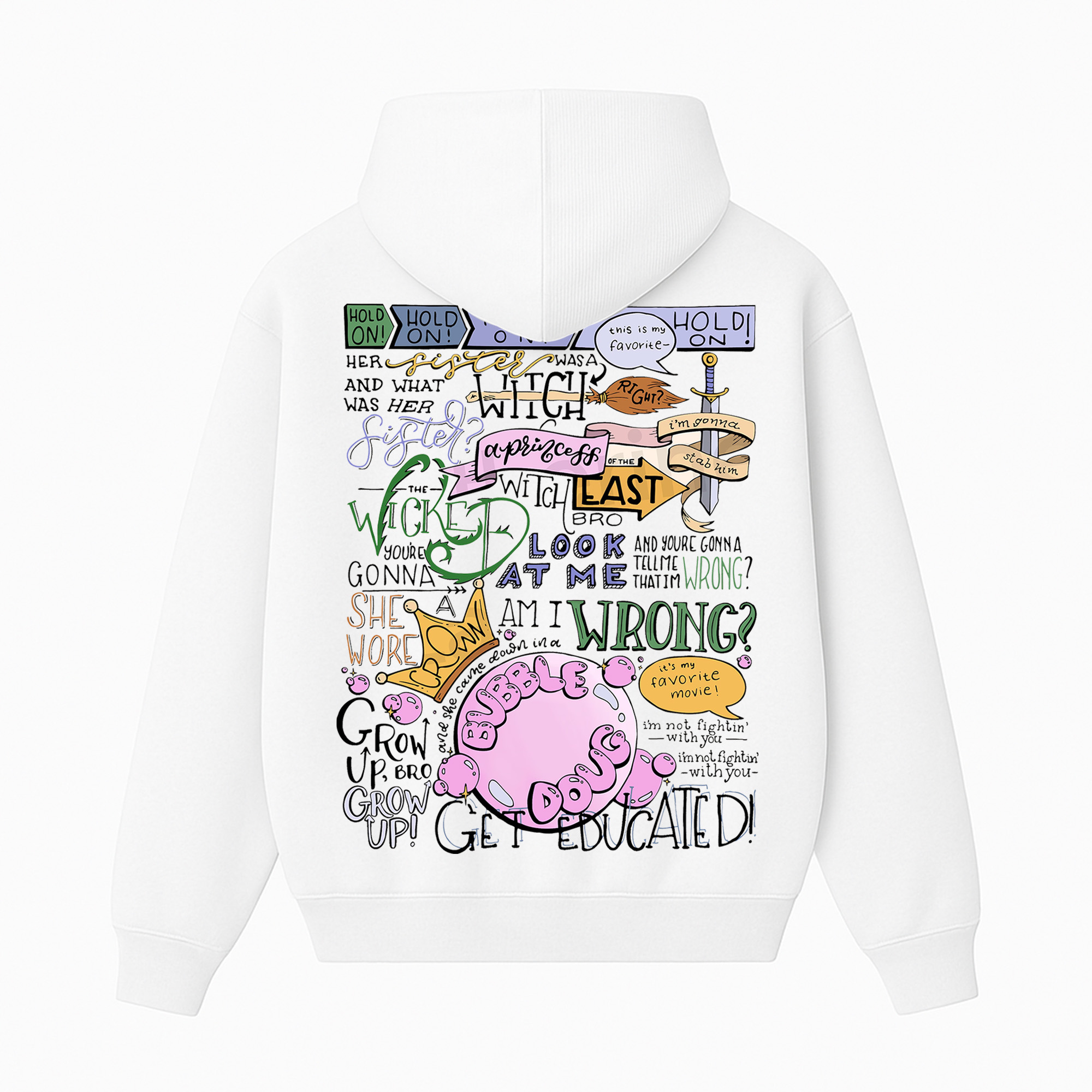 Wicked Witch of the East Bro Hand Lettered Hoodie