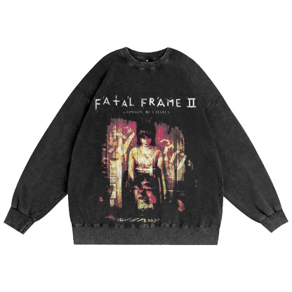 Fatal Frame II - Crimson Butterfly Washed T-shirt/Crewneck/Hoodie