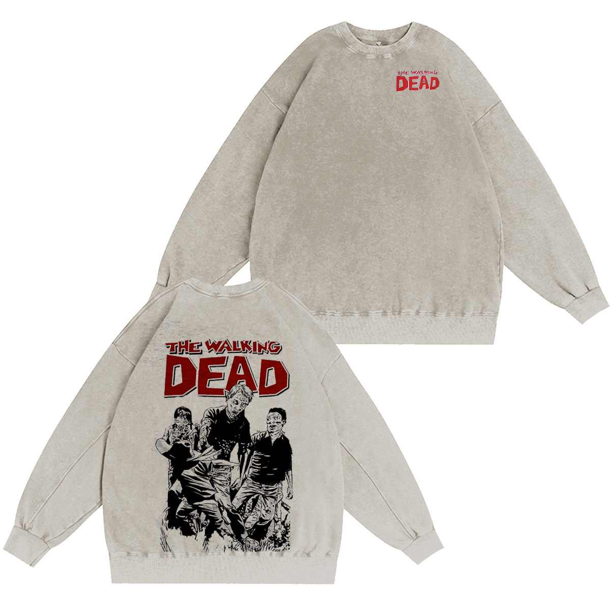 Men's Walking Dead Washed T-shirt/Crewneck/Hoodie