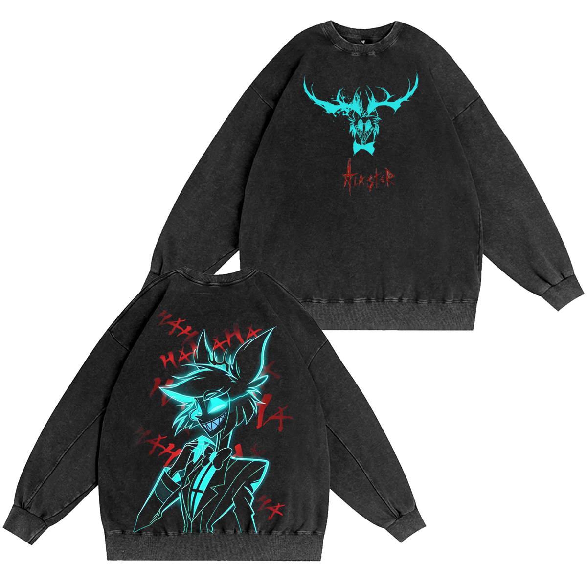 Vibrant Neon Alastor Hawaiian Oversized Unisex  Washed T-shirt/Crewneck/Hoodie