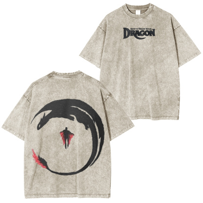 NIGHT Fury & STORMFLY - DISTRESSED IMAGE How 2 Train your Dragon Washed T-shirt/Crewneck/Hoodie