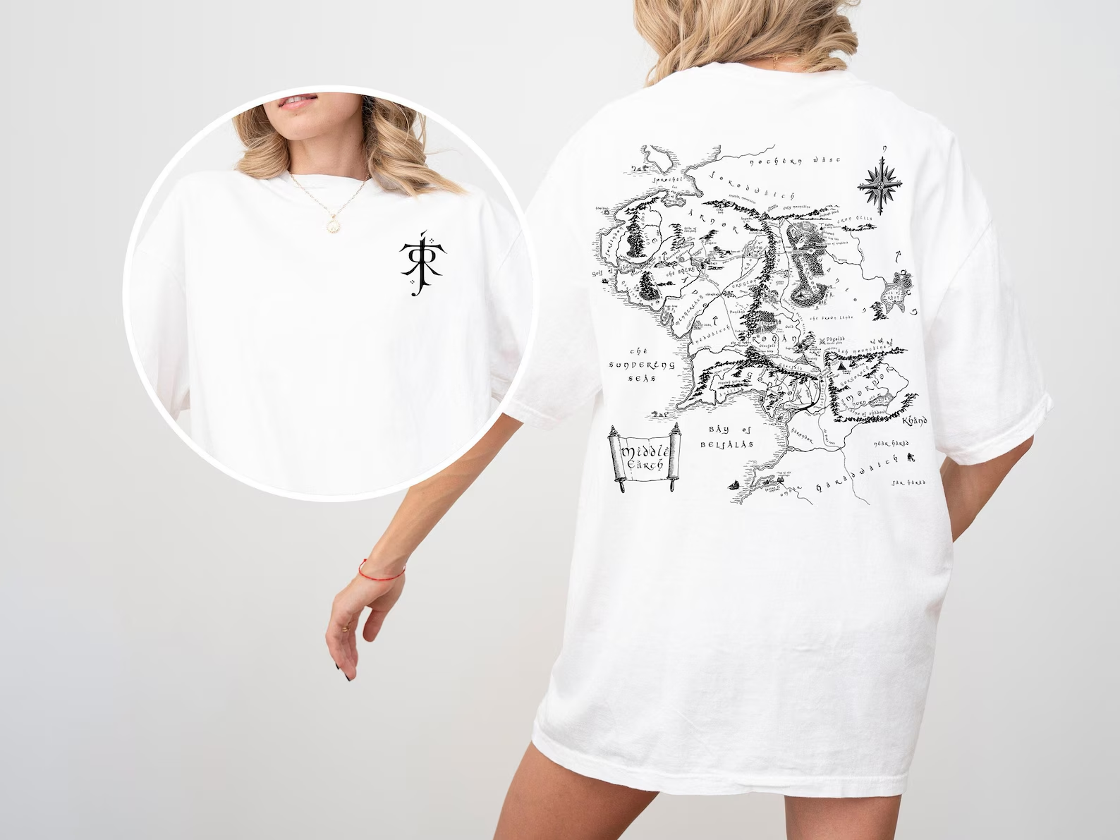 JRR Tolkien LOTR Middle Earth map Unisex Shirt/Crewneck/Hoodie