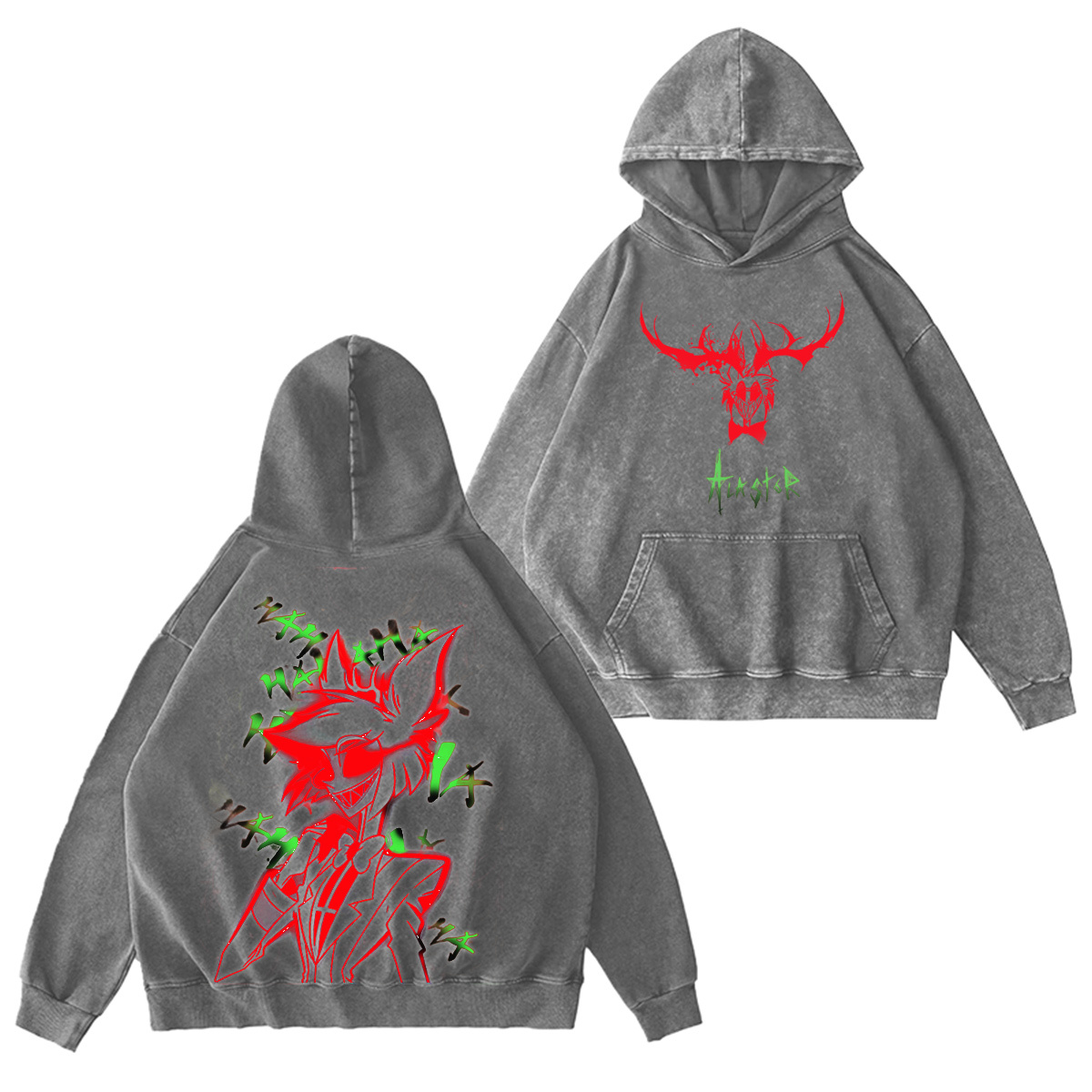 Vibrant Neon Alastor Hawaiian Oversized UnisexWashed T-shirt/Crewneck/Hoodie