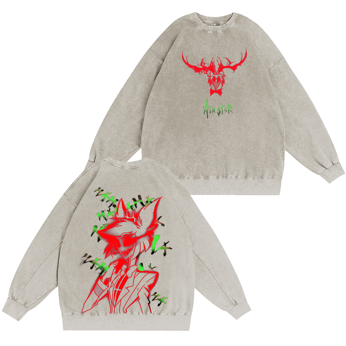 Vibrant Neon Alastor Hawaiian Oversized UnisexWashed T-shirt/Crewneck/Hoodie