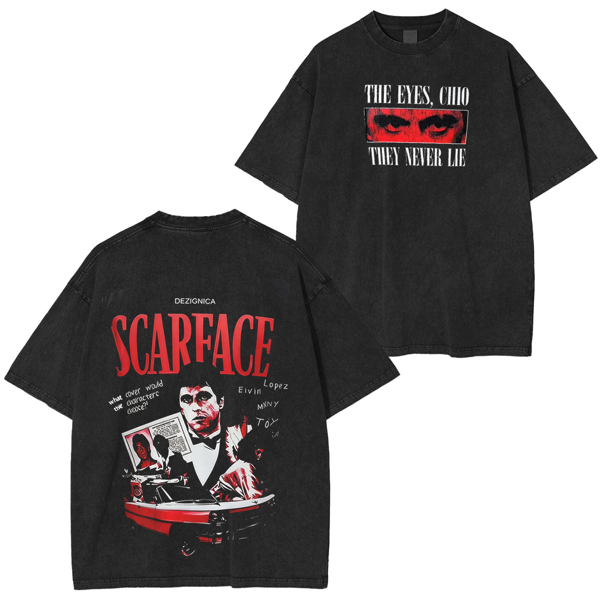 Scarface Tony Montana Washed T-shirt/Crewneck/Hoodie