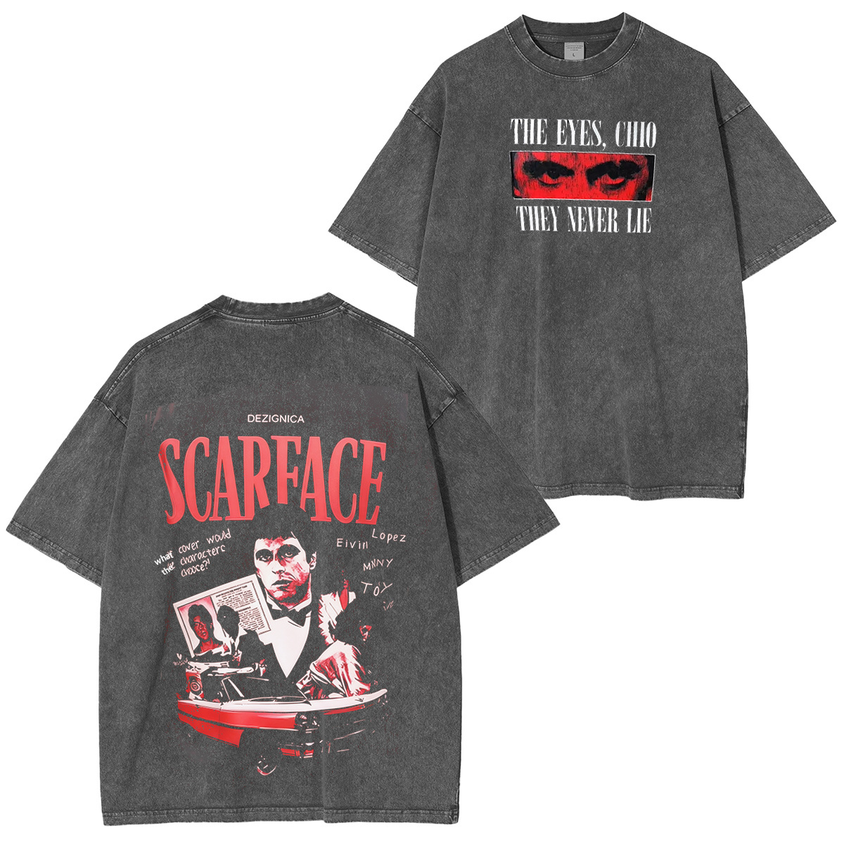 Scarface Tony Montana Washed T-shirt/Crewneck/Hoodie