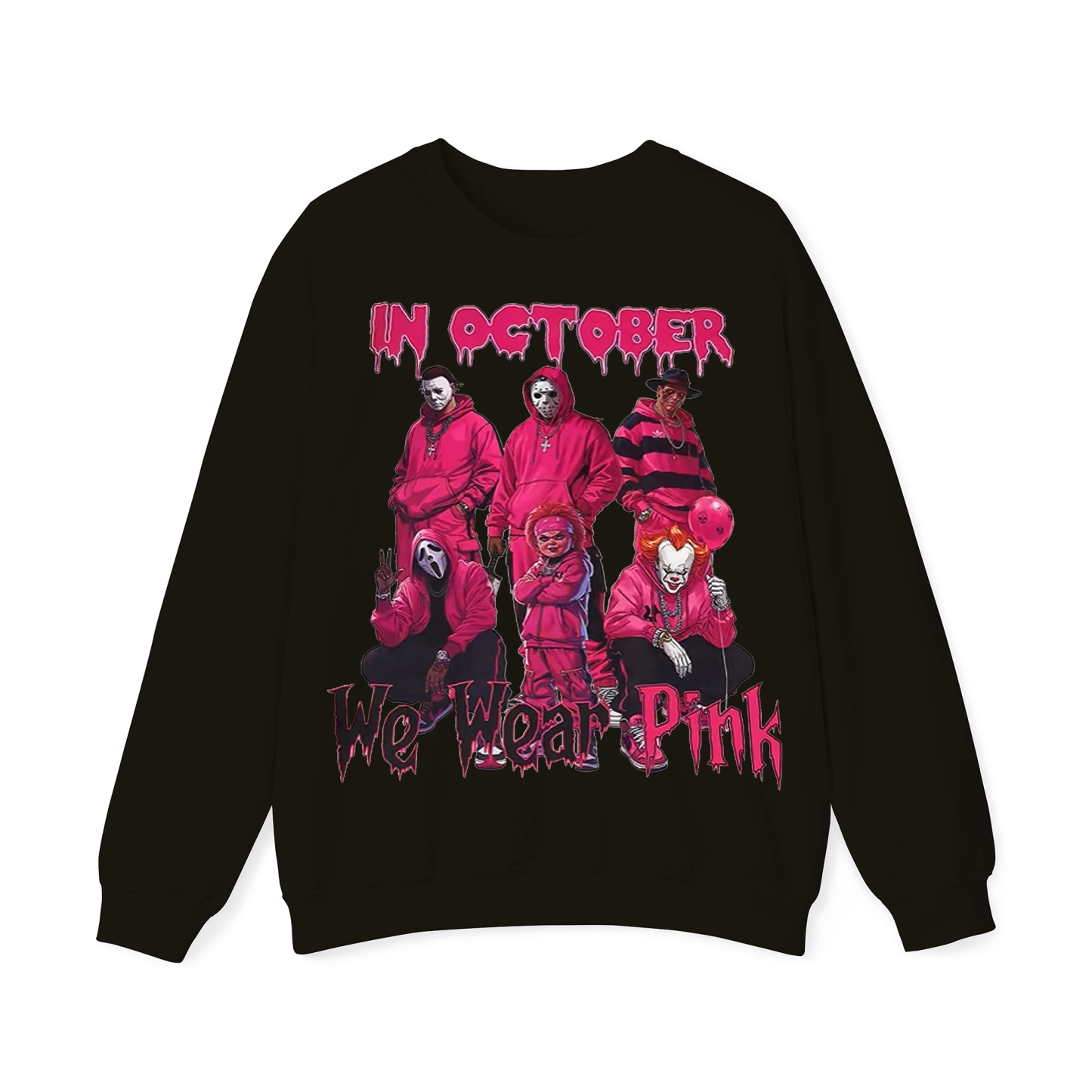 IN OCTOBER We Wear Pink Crewneck Sweatshirt
