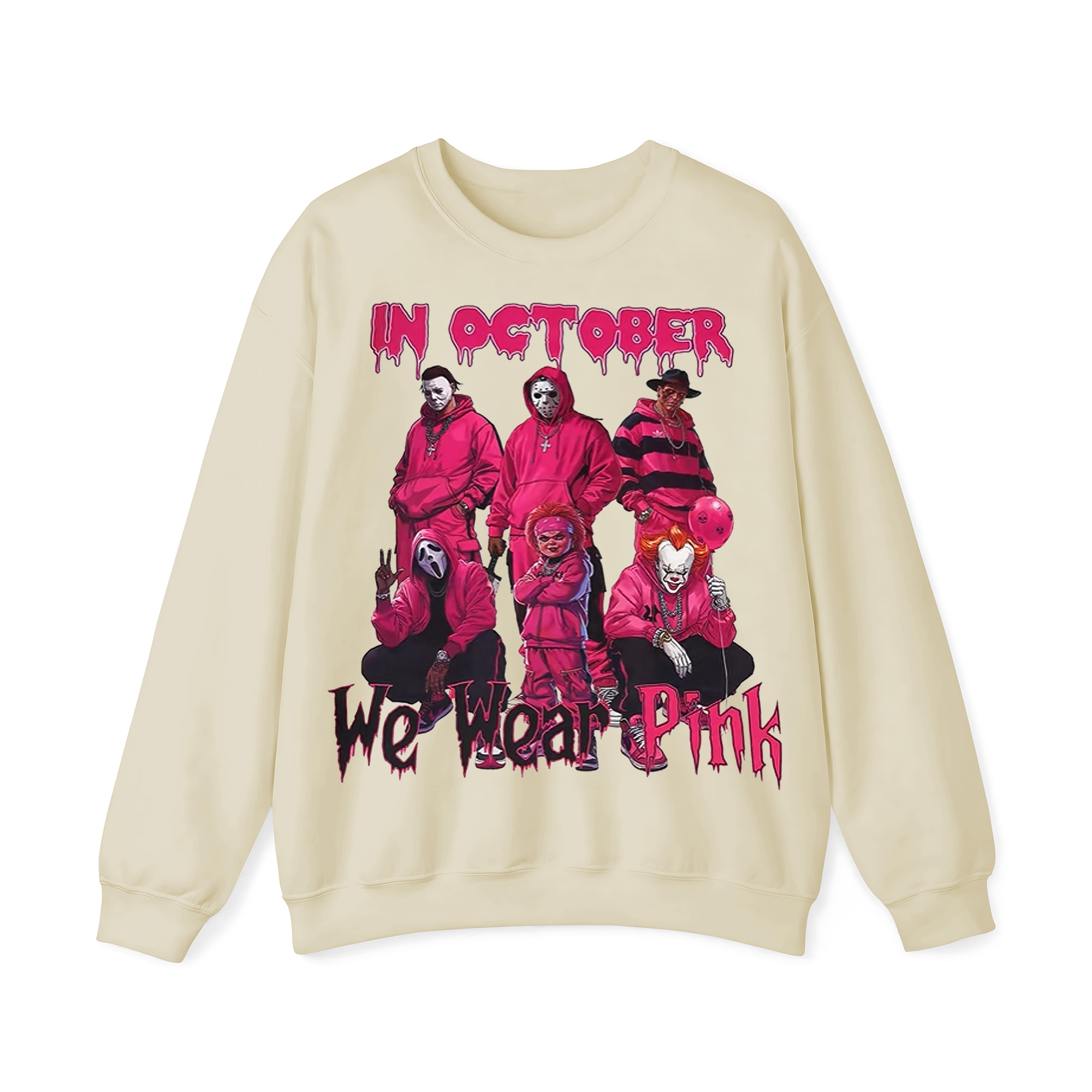 IN OCTOBER We Wear Pink Crewneck Sweatshirt