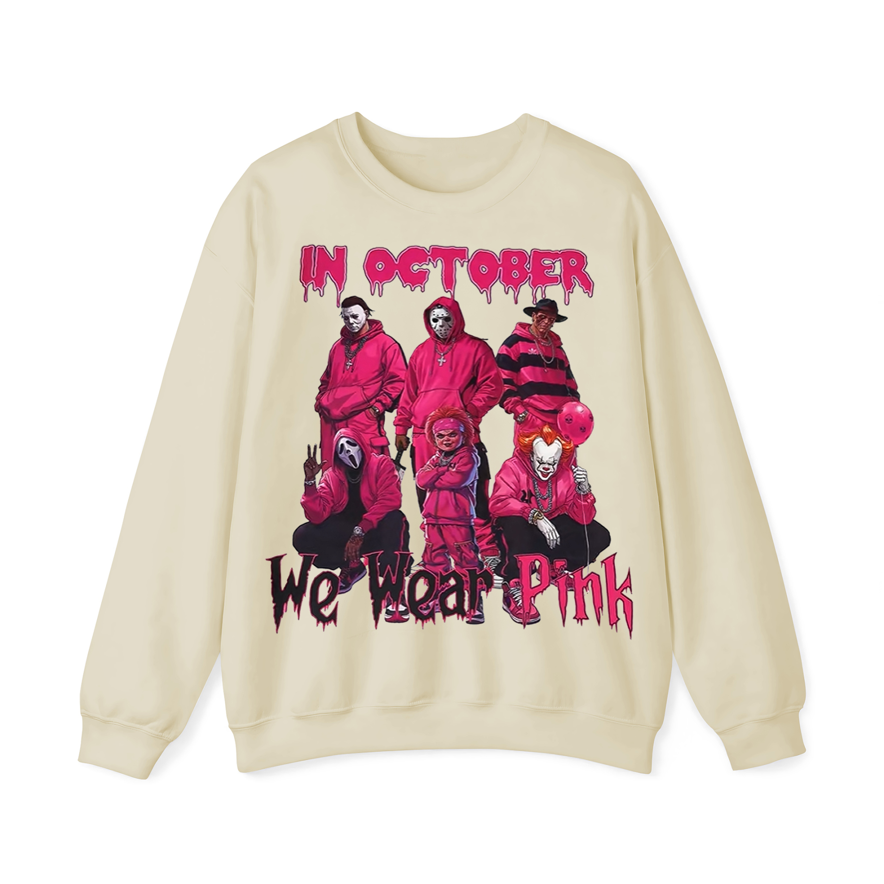IN OCTOBER We Wear Pink Crewneck Sweatshirt