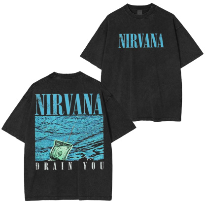 Nirvana Inspired Band Washed T-Shirt