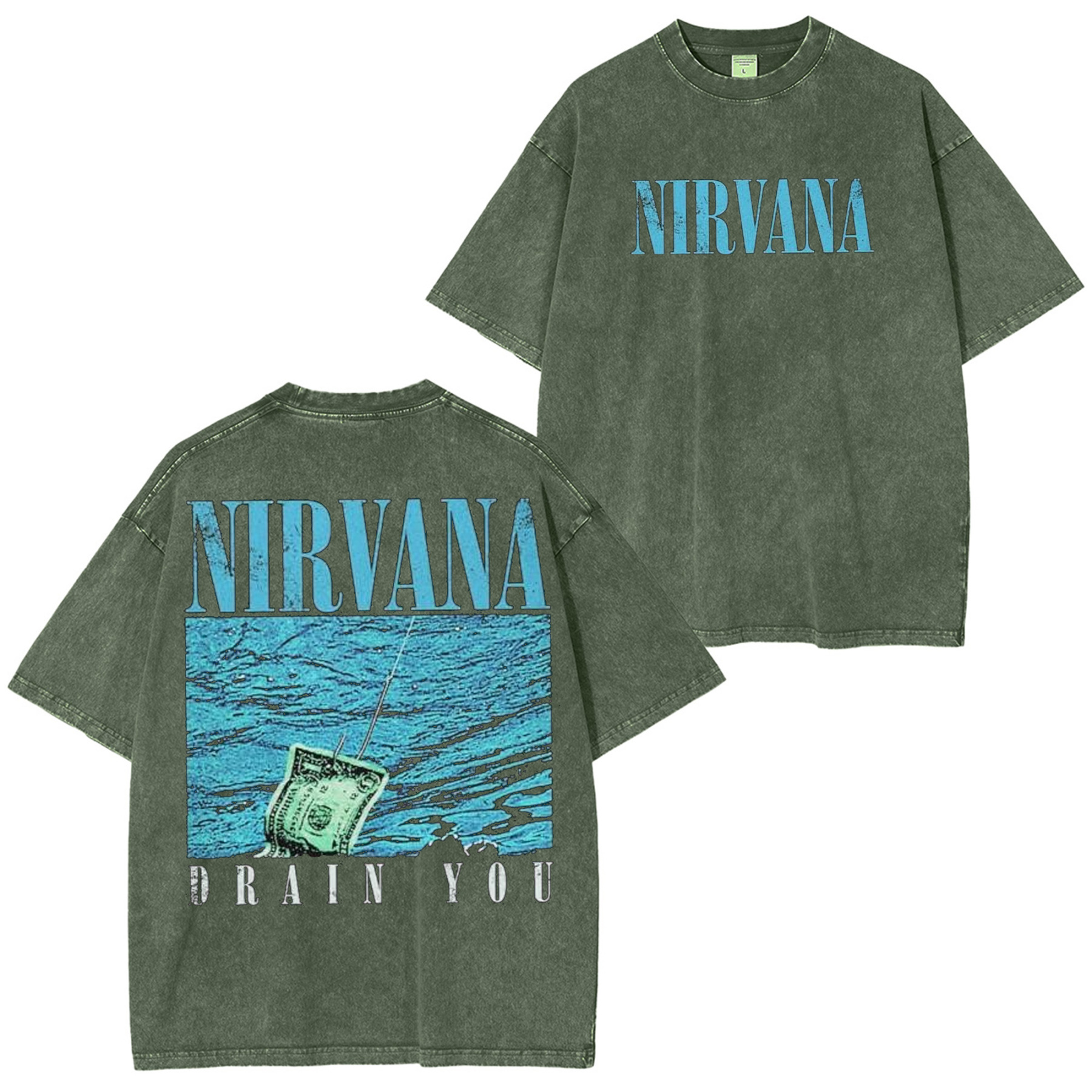 Nirvana Inspired Band Washed T-Shirt