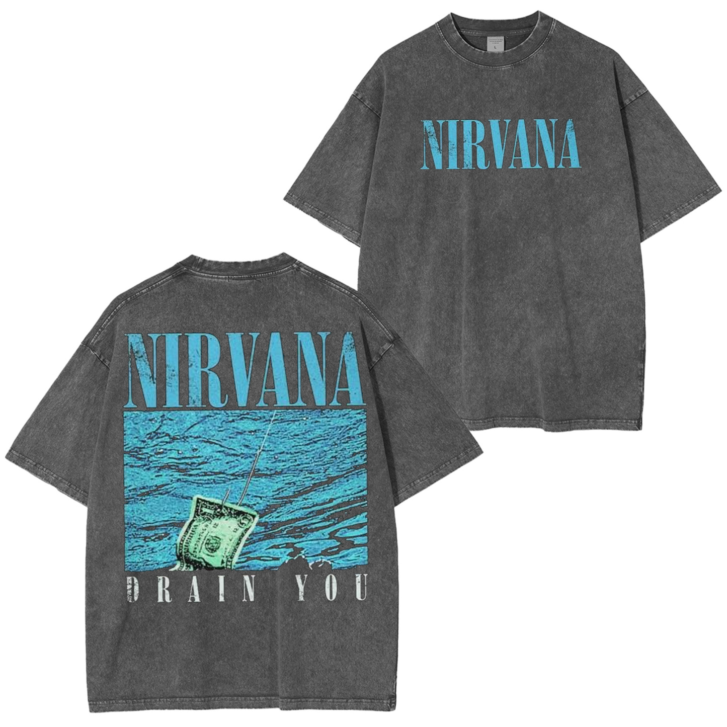 Nirvana Inspired Band Washed T-Shirt