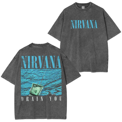 Nirvana Inspired Band Washed T-Shirt