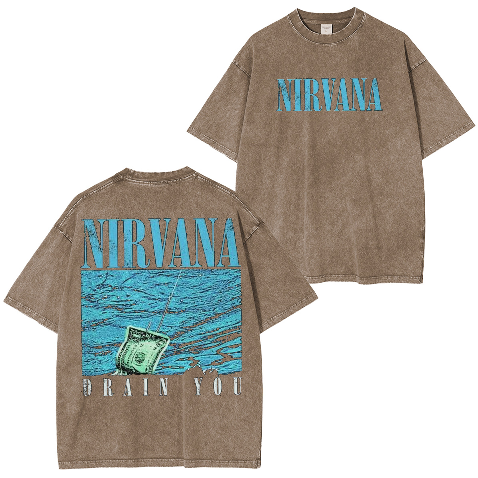 Nirvana Inspired Band Washed T-Shirt