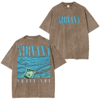 Nirvana Inspired Band Washed T-Shirt