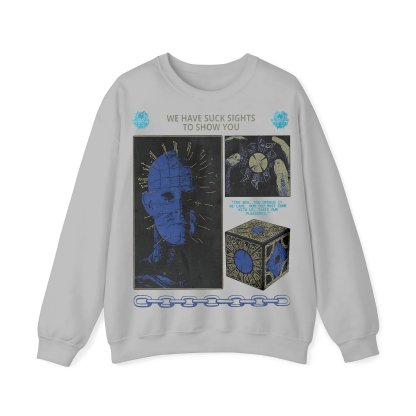 Retro Hell Horror Movie Graphic Crewneck Sweatshirt