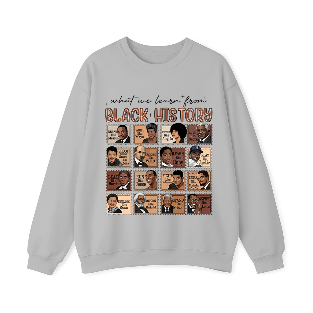 What We Learn From Black History" Unisex Shirt/Crewneck/Hoodie