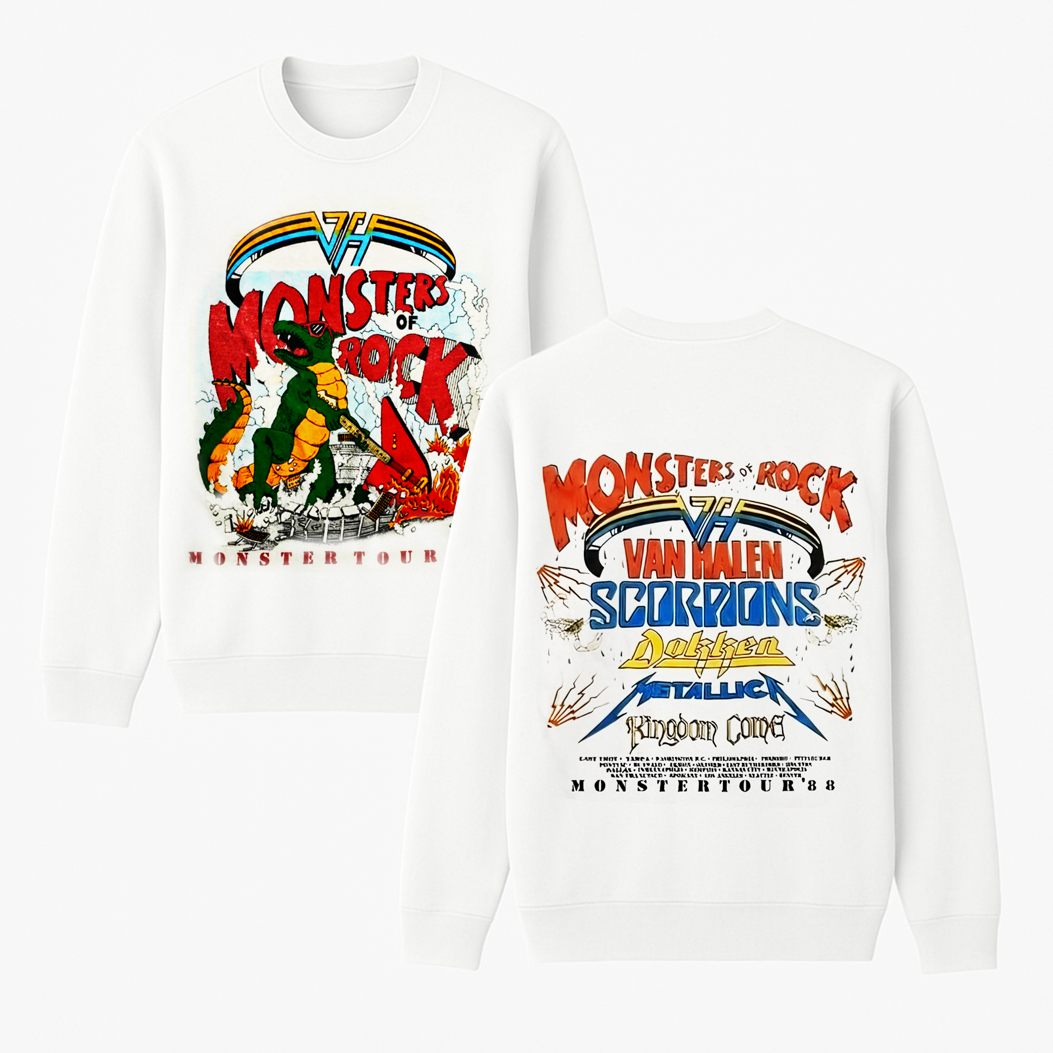 1988 Van Halen Monsters of Rock Tour Unisex Shirt/Crewneck/Hoodie
