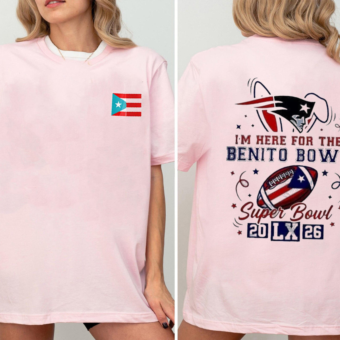 New England Patriots I’m here for the Benito Bowl Super Bowl LX 2026 Unisex Shirt/Crewneck/Hoodie