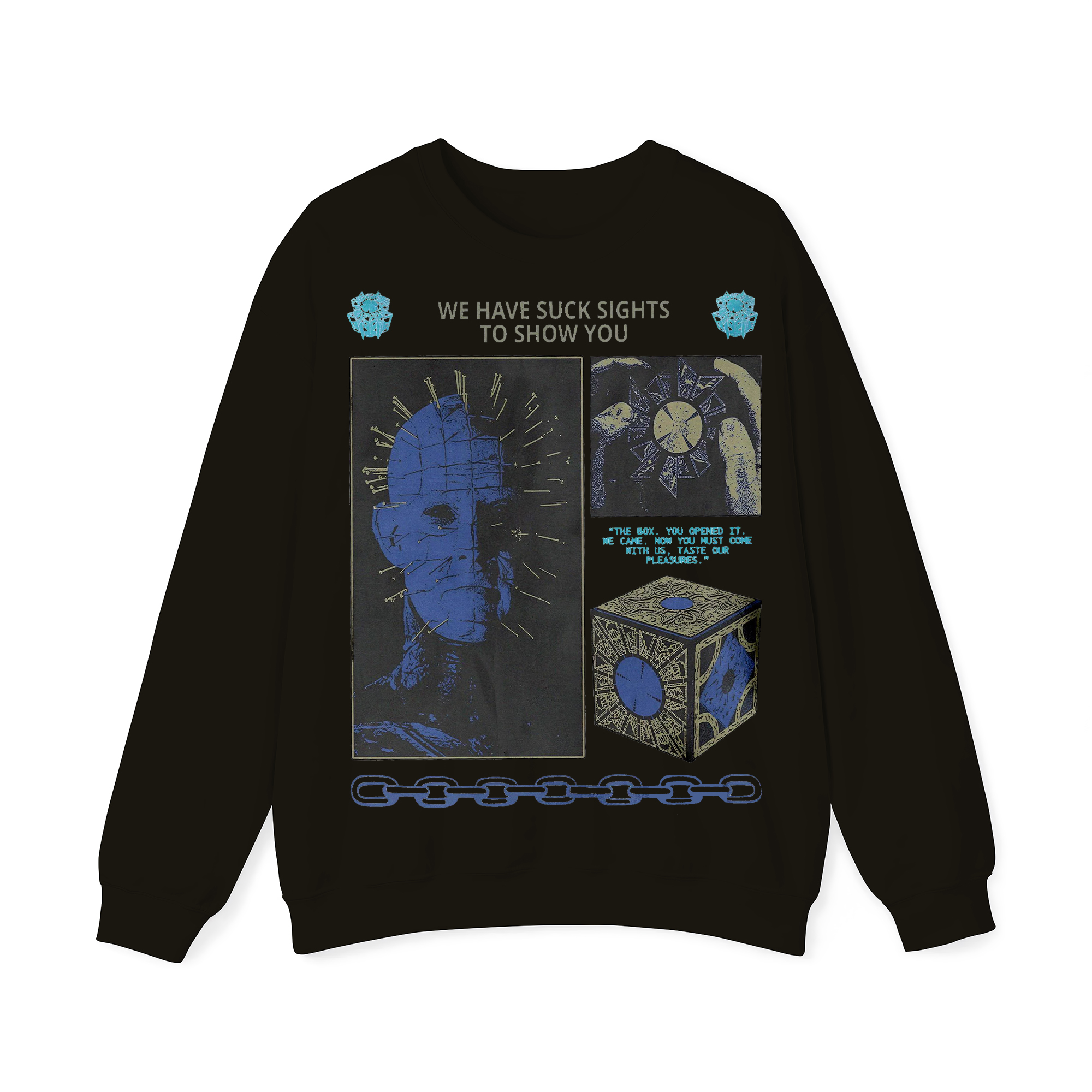 Retro Hell Horror Movie Graphic Crewneck Sweatshirt