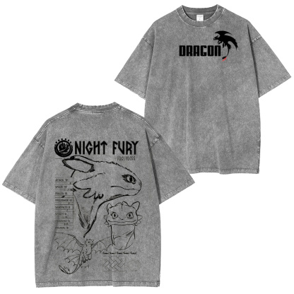 How to Train Your Dragon - Night Fury Sketch  Washed T-shirt/Crewneck/Hoodie