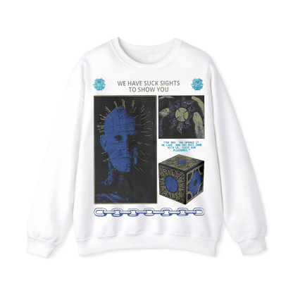 Retro Hell Horror Movie Graphic Crewneck Sweatshirt