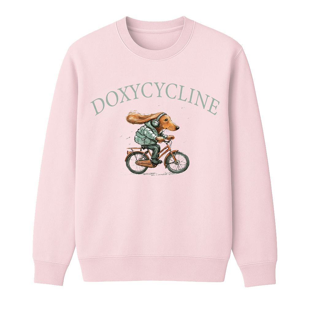 Doxycycline Dachshund Bicycle Unisex Shirt/Crewneck/Hoodie
