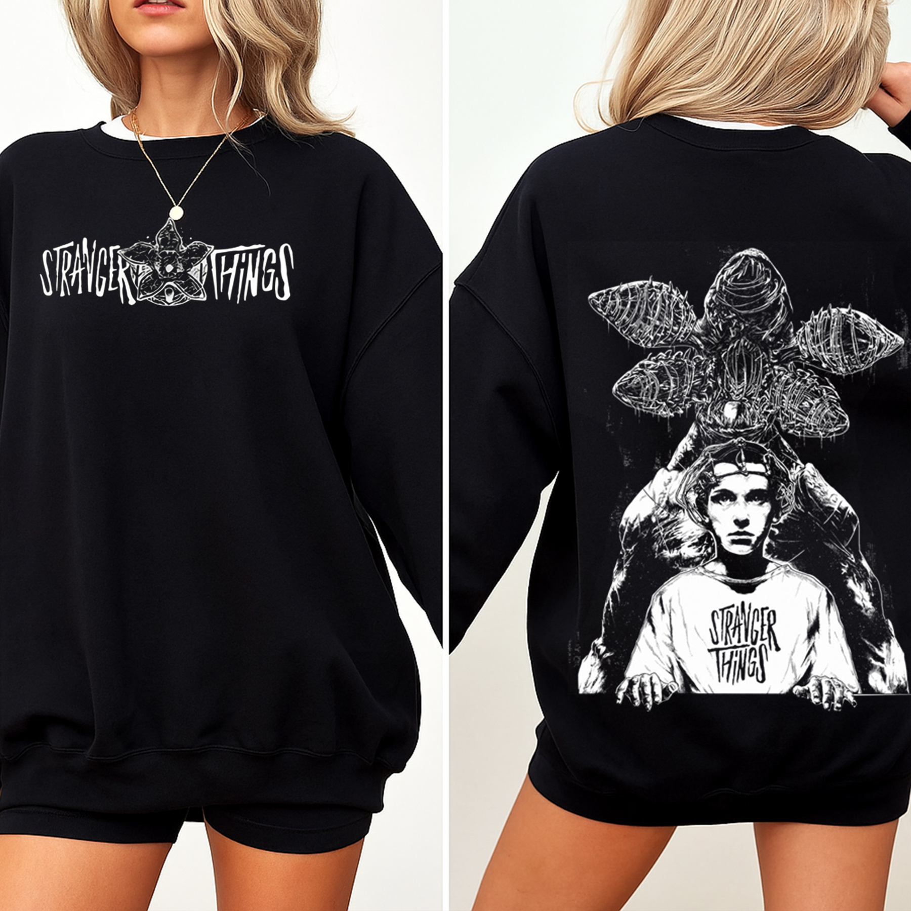 stranger things Washed T-shirt/Crewneck/Hoodie