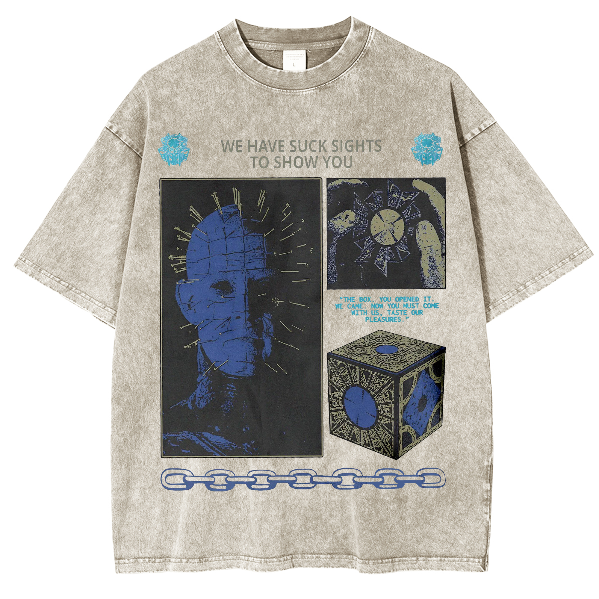 Retro Hell Horror Movie Graphic T-Shirt