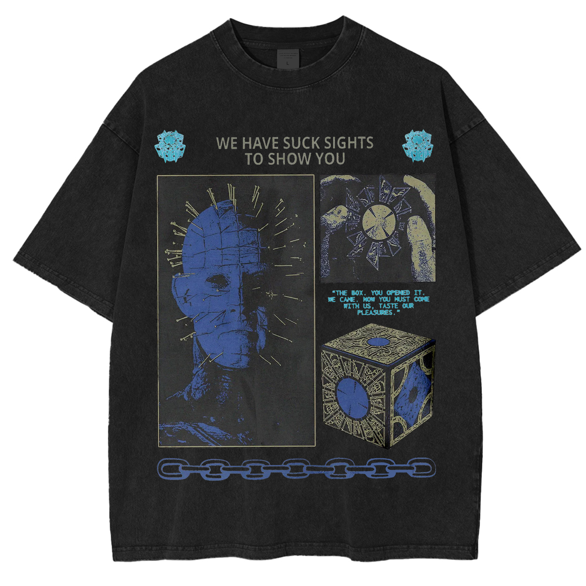 Retro Hell Horror Movie Graphic T-Shirt