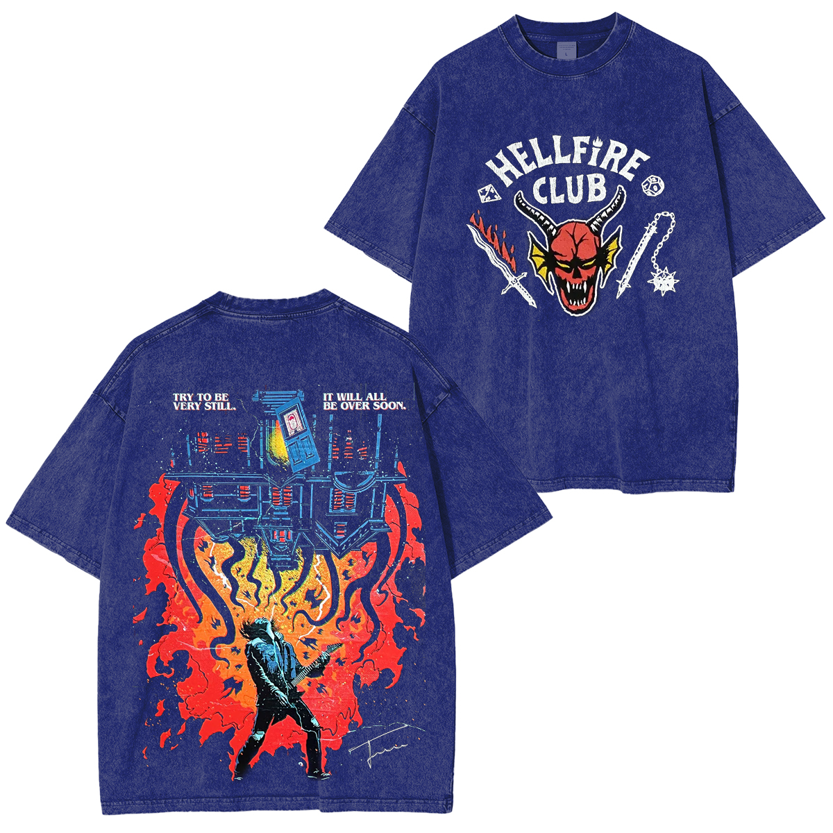 Stranger Things Hellfire Club Unisex Washed T-shirt/Crewneck/Hoodie
