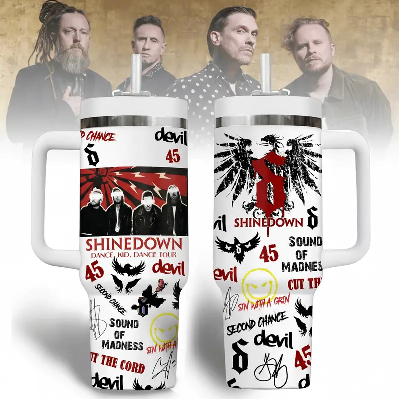 Shinedown Music Custom Cup 40 oz 30 oz Tumbler With Handle