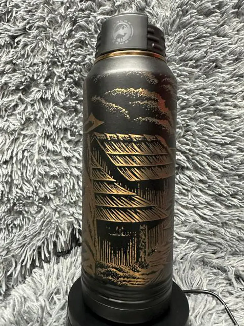 32 oz Rose Gold Stainless Steel Double insulated Water Bottle Laser Engraved
