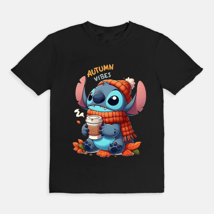 Stitch Fall Leaves T-Shirt