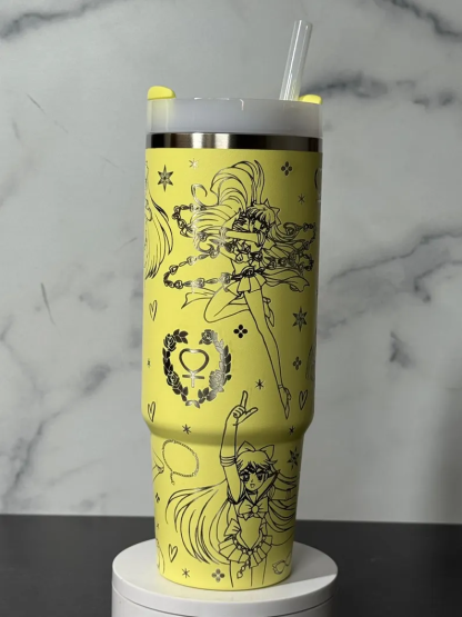 Sailor Moon Laser Engraved Anime Sailor Friend Venus Stanley Tumbler