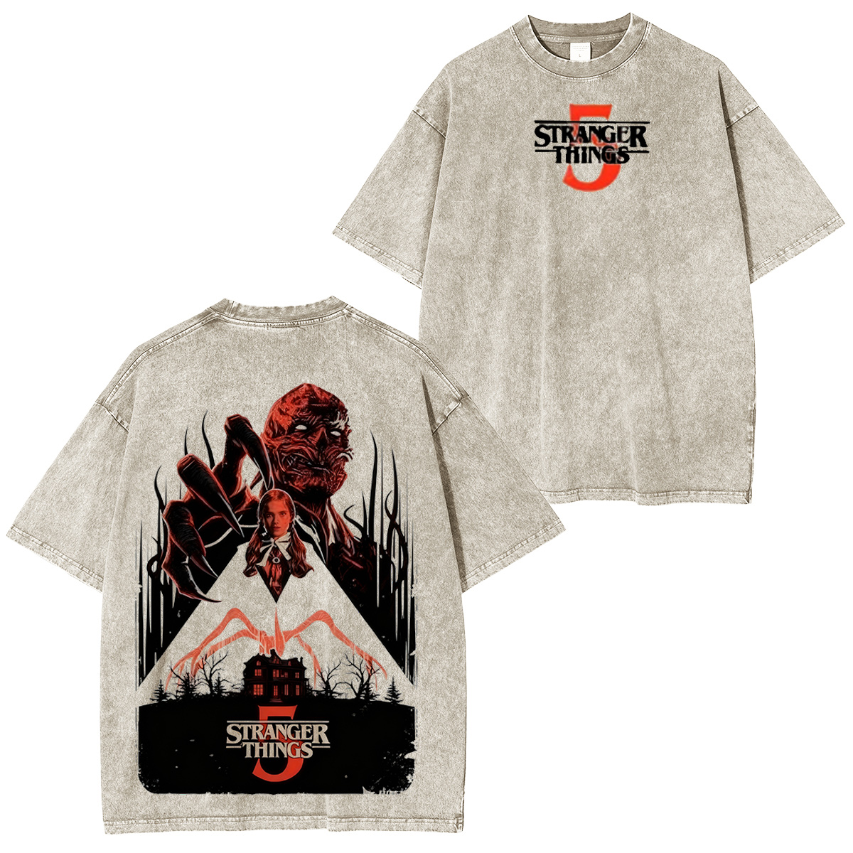 Stranger Things Stranger Things Season 5 One Last Adventure Unisex  Washed T-shirt/Crewneck/Hoodie