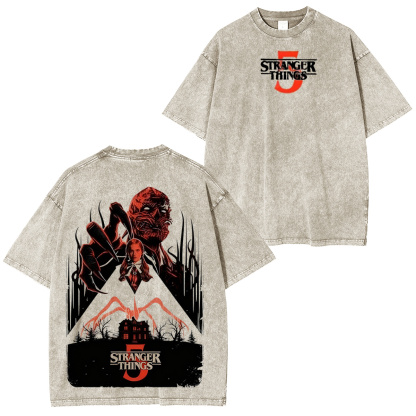 Stranger Things Stranger Things Season 5 One Last Adventure Unisex  Washed T-shirt/Crewneck/Hoodie
