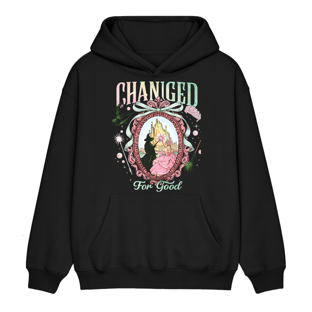 Wicked Changed For Good Witch On Mirror Pink and Green Musical Shirt/Crewneck/Hoodie