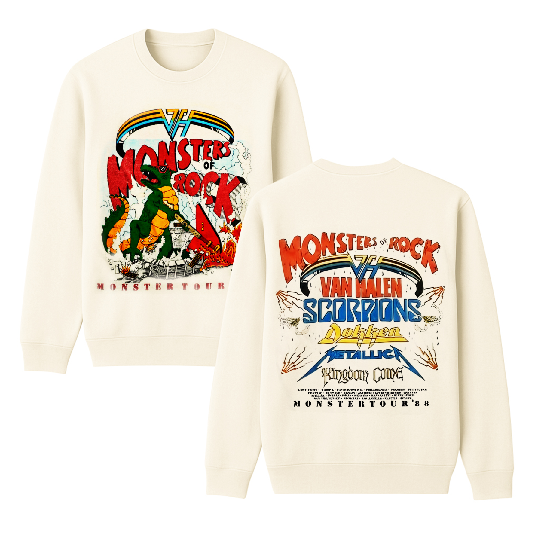 1988 Van Halen Monsters of Rock Tour Unisex Shirt/Crewneck/Hoodie