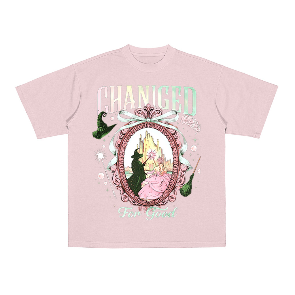 Wicked Changed For Good Witch On Mirror Pink and Green Musical Shirt/Crewneck/Hoodie