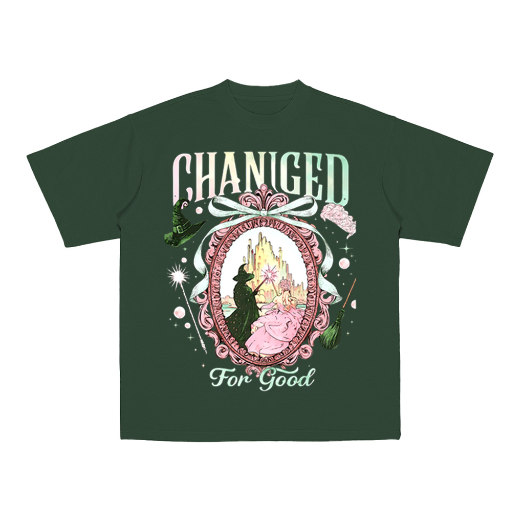 Wicked Changed For Good Witch On Mirror Pink and Green Musical Shirt/Crewneck/Hoodie