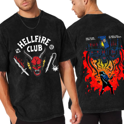 Stranger Things Hellfire Club Unisex Washed T-shirt/Crewneck/Hoodie